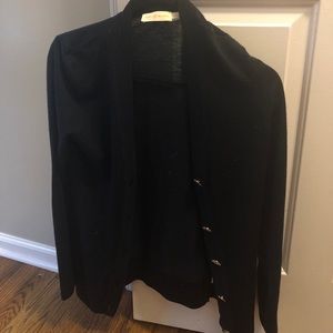 Tory Burch lightweight navy cardigan sweater